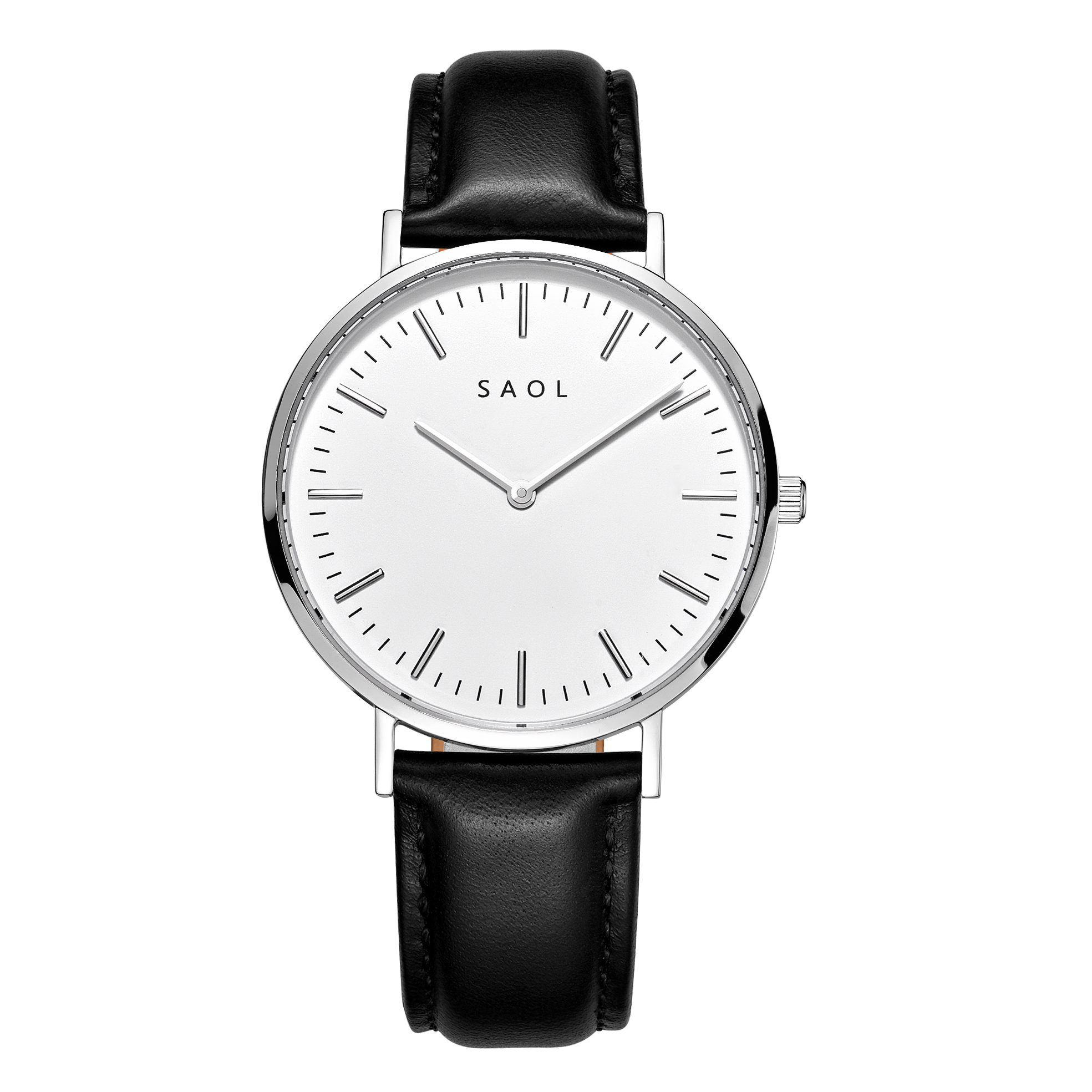 The Standard - Silver | White w/ black leather