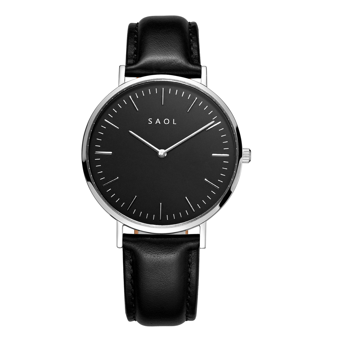 The Standard - Silver | Black w/ black leather